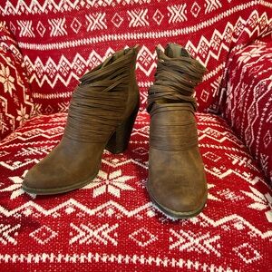 Fergalicious Chocolate Heeled Boots